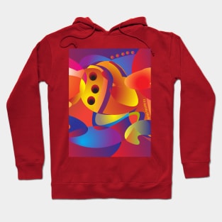 Abstract image with lines and gradient Hoodie